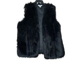 Time and Tru Black Faux Fur Vest.  Size XXL